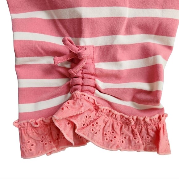 Matilda Jane Girls Bonnie Striped Ruffle-Trimmed Stretch Shorts Size 10 W/Bows - Picture 3 of 8